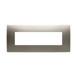 2CSK0719CH ABB - 7 modules frame, brushed steel 1gang(s) Stainless steel Horizontal mounting - Chiara